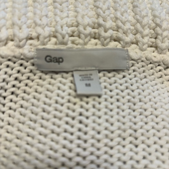 Maternity cropped white cotton sweater with zipper. - Picture 2 of 3